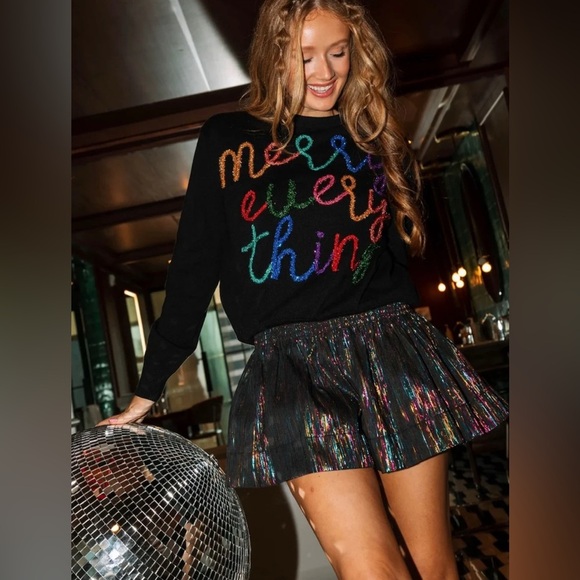 QUEEN OF SPARKLES Pants - Queen Of Sparkles Rainbow Swing Short
